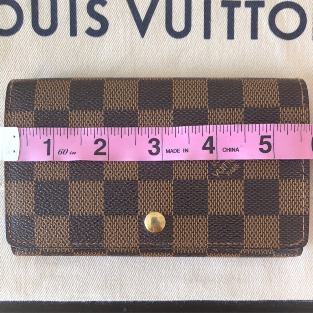 Louis Vuitton Damier Ebene Portefeuille Tresor N61736 Wallet, PRISTINE VTG 2003 - Picture 11 of 15